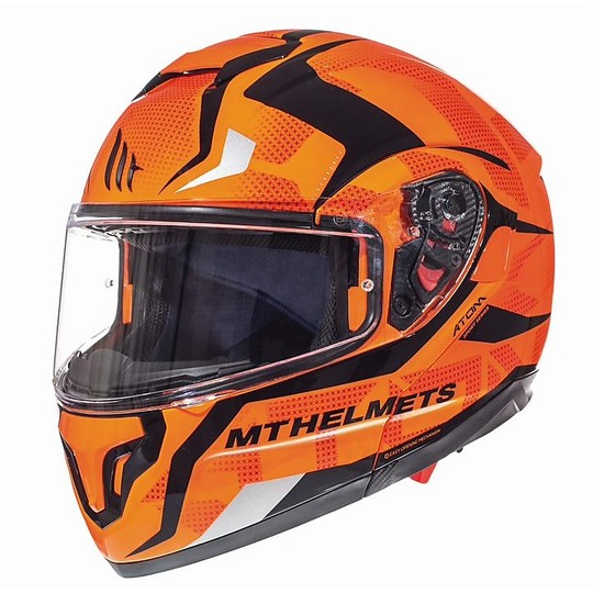 Modular Motorrad Helm MT Helme ATOM sv Divergenz G1 Fluo orange