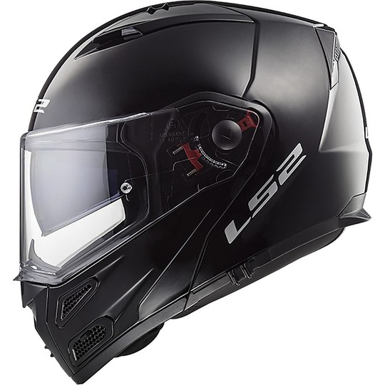 Modular Motorradhelm genehmigt P / J Ls2 FF324 METRO EVO Solid Gloss Black