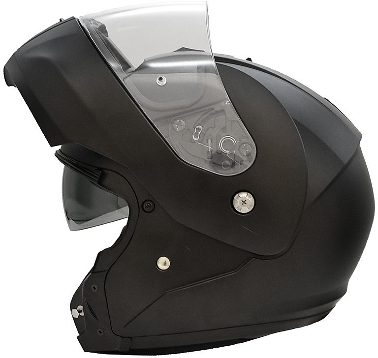 Motorradhelm Schwarz Visier