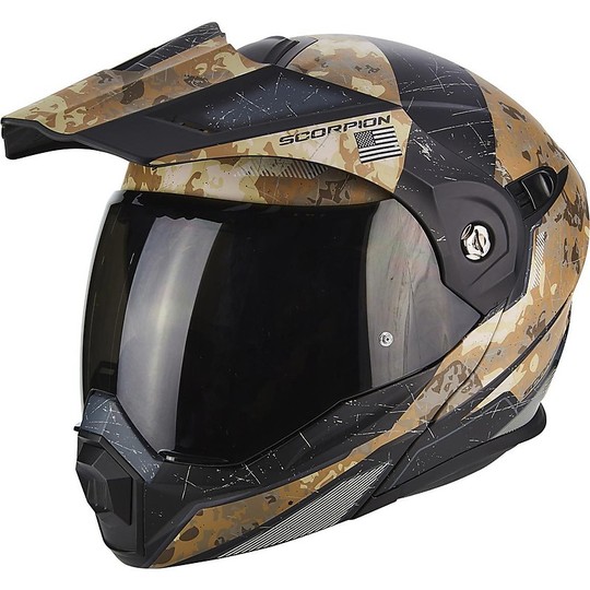 Modular Scuba Moto Helmet ADX-1 BattleFlage Black Sand