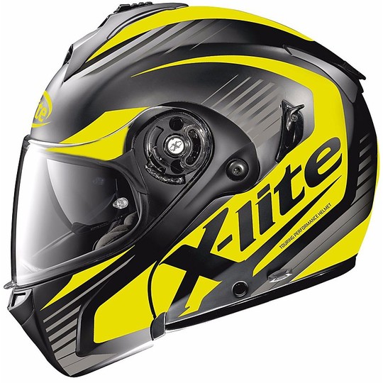 Modular X-Lite X-1004 Motorcycle Helmet Nordhelle N-Com 011 Black Yellow