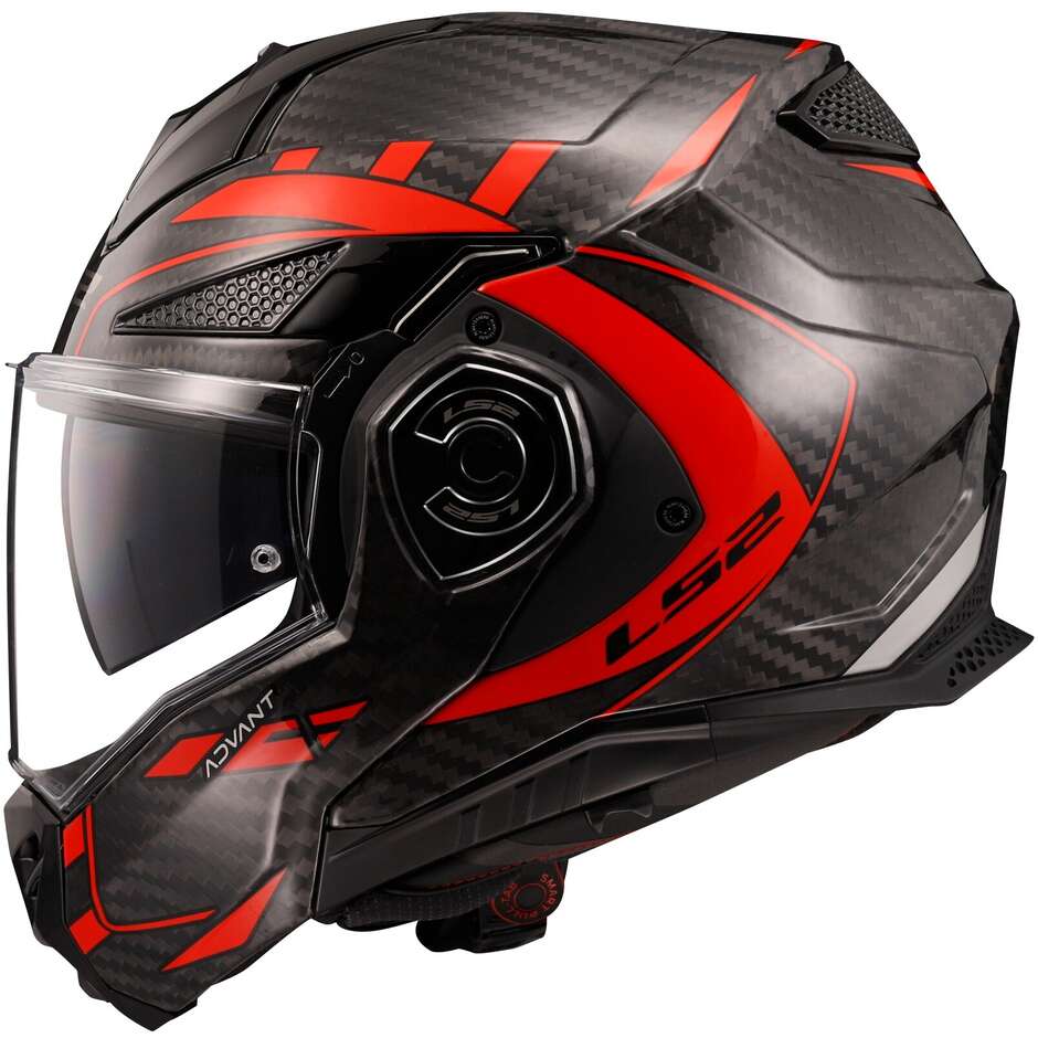 Modularer Carbonhelm Zugelassen P / J Ls2 FF901 ADVANT X CARBON Future Red