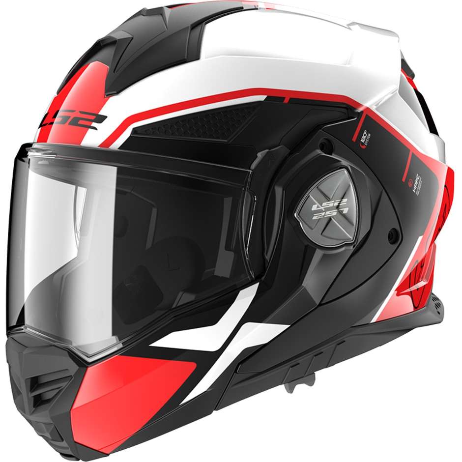 Modularer Helm aus HPFC-zugelassenem P / J Ls2 FF901 ADVANT X METRYK Weiß Rot