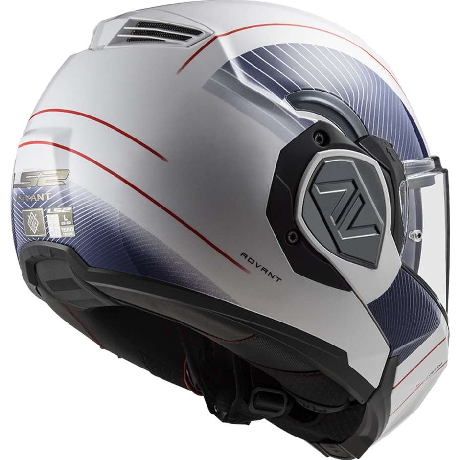 Modularer Helm Zugelassen P / J Ls2 FF906 ADVANT COOPER Weiß Blau