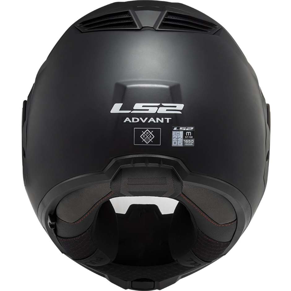 Modularer Helm Zugelassen P / J Ls2 FF906 ADVANT SOLID Glänzend Schwarz