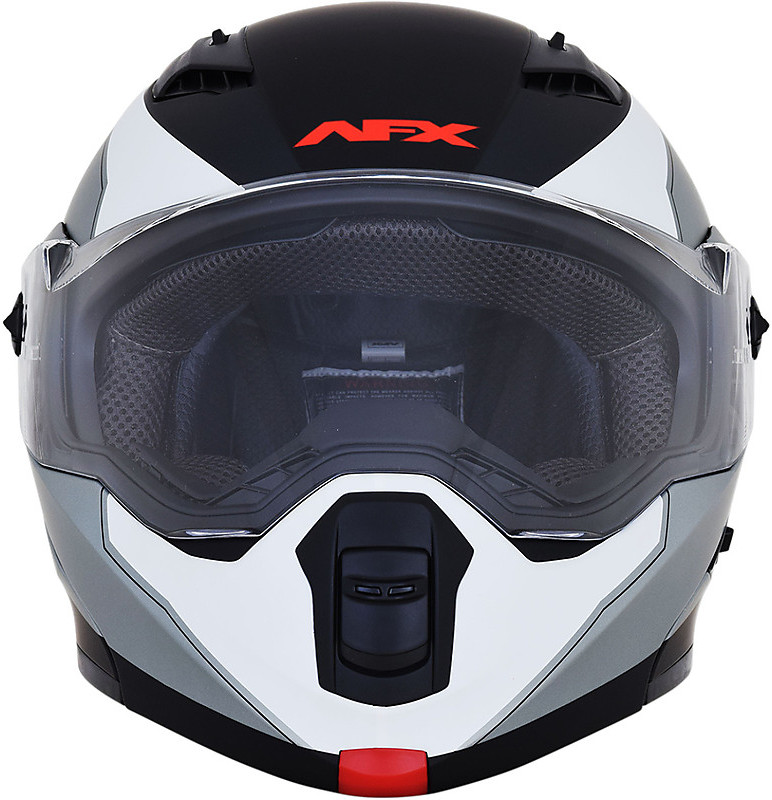 Modularer Motorradhelm Afx Fx 111 Visier Fur Doppelreisen Matt Schwarz Weiss Online Verkauf Outletmoto Eu