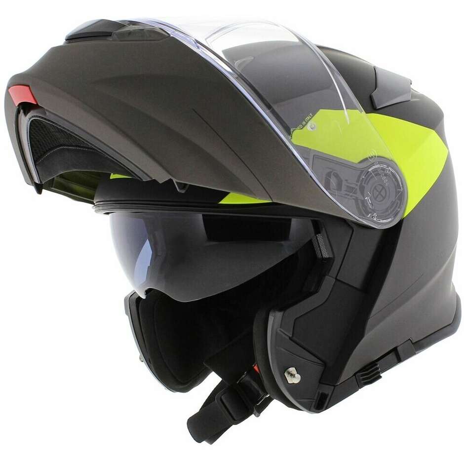 Modularer Motorradhelm Origin DELTA BASIC Virgin Yellow Fluo Black Titanium Matt
