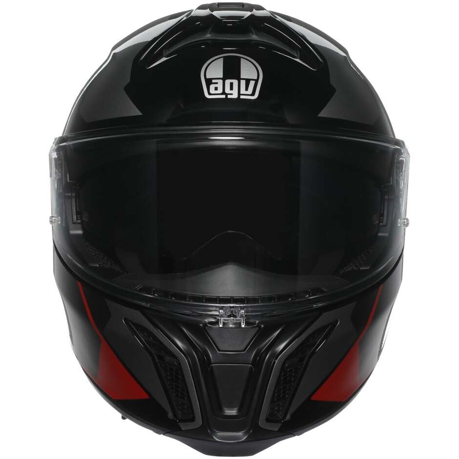 Modularer Motorradhelm P/J Agv TOURMODULAR MULTI PERCEPTION Schwarz Rot