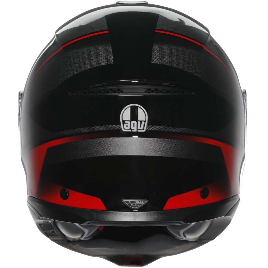Modularer Motorradhelm P/J Agv TOURMODULAR MULTI PERCEPTION Schwarz Rot