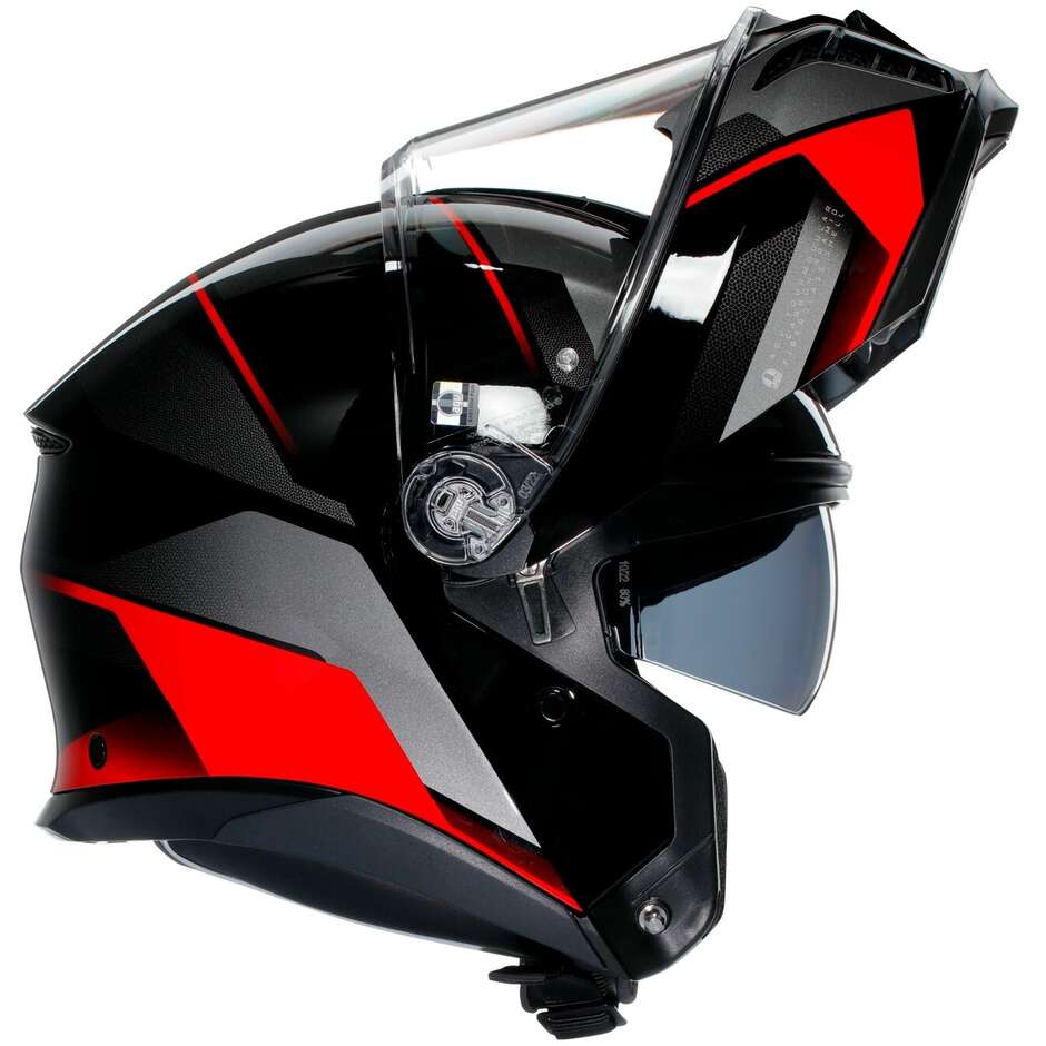 Modularer Motorradhelm P/J Agv TOURMODULAR MULTI PERCEPTION Schwarz Rot