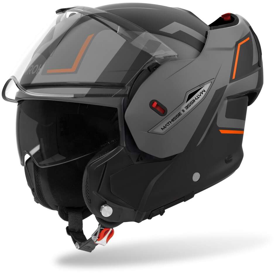Modularer Motorradhelm P/J Airoh MATHISSE 2 GENIUS Matt Orange