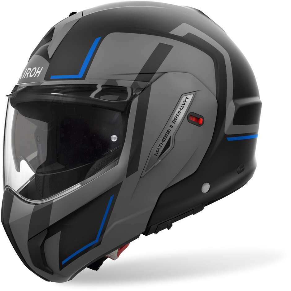 Modularer Motorradhelm P/J Airoh MATHISSE 2 GENIUS Mattblau