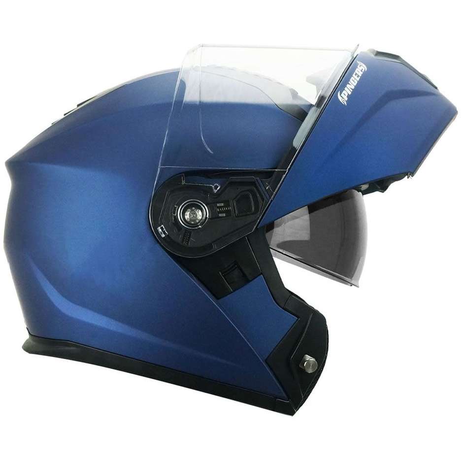 Modularer Motorradhelm P / J CGM 507a PINCERS MONO Blue Satin