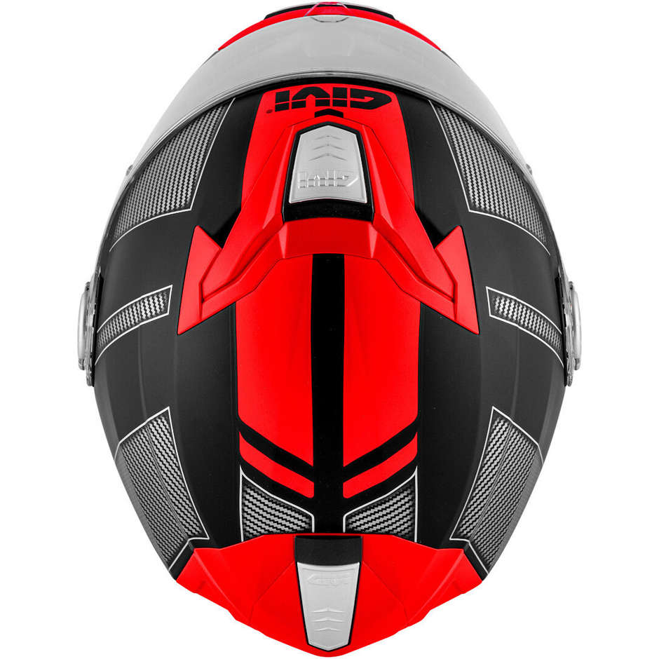 Modularer Motorradhelm P / J Givi X.23 SYDNEY Protect Black Red