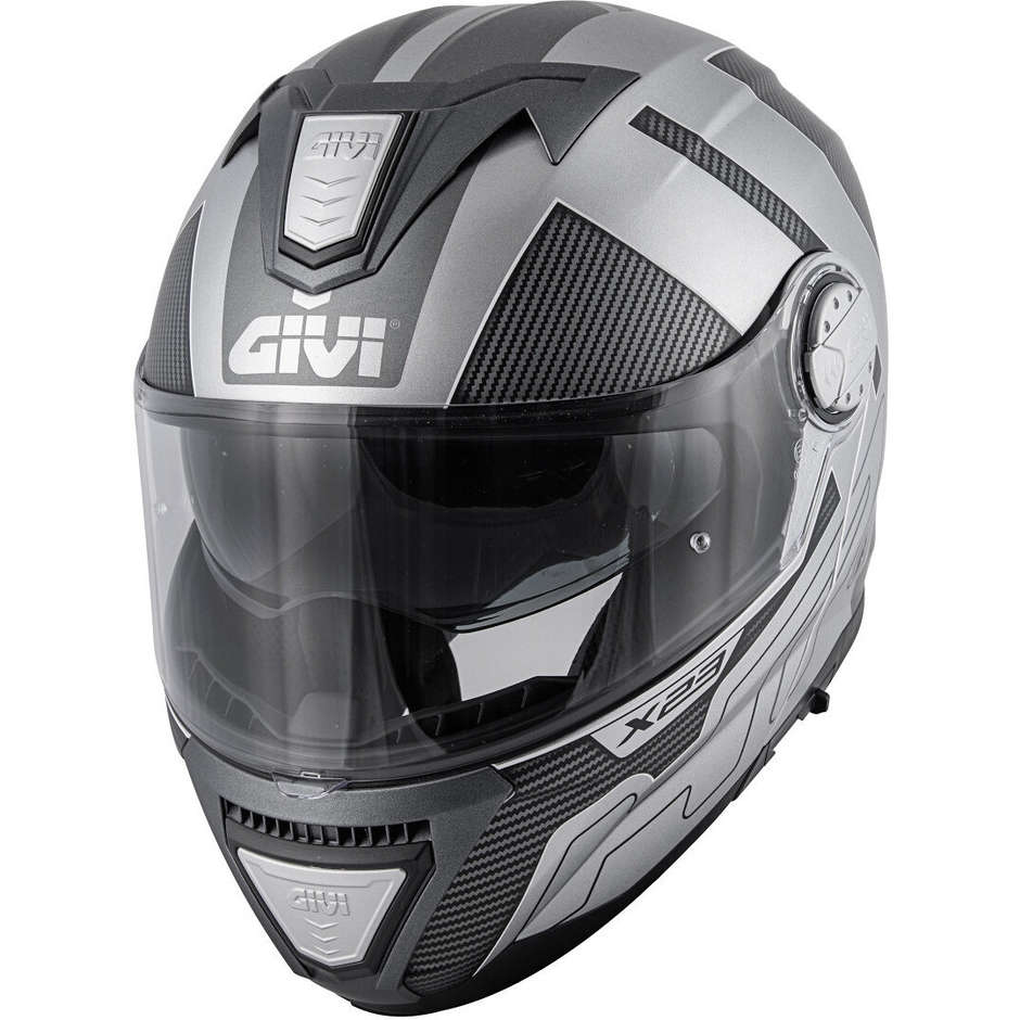 Modularer Motorradhelm P / J Givi X.23 SYDNEY Protect Black Silver
