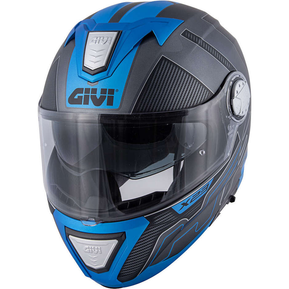 Modularer Motorradhelm P / J Givi X.23 SYDNEY Protect Schwarz Grau Blau