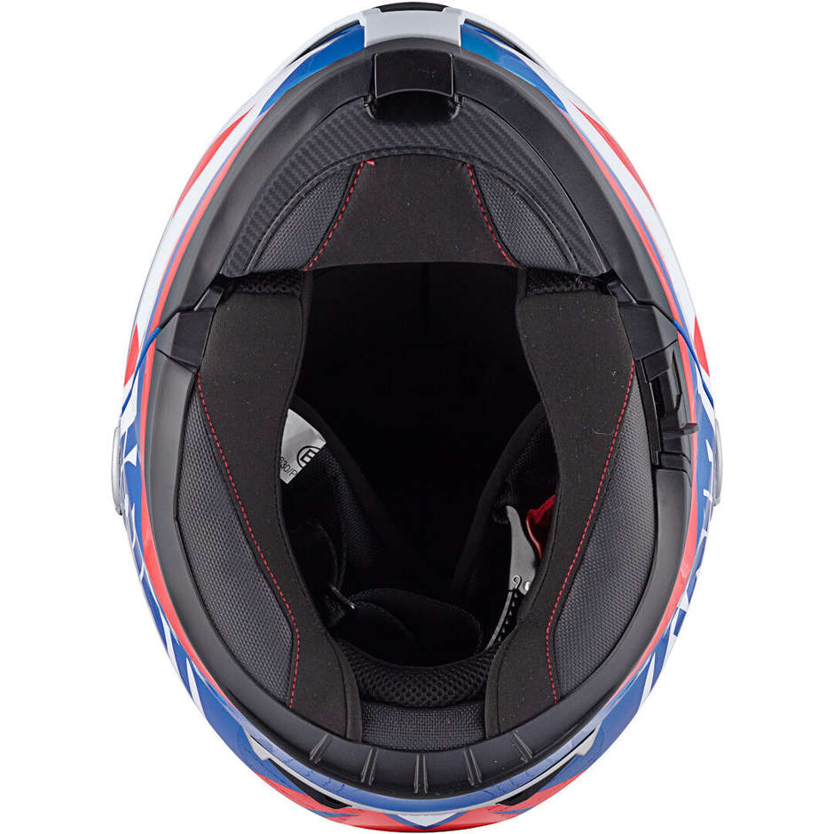 Modularer Motorradhelm P / J Givi X.23 SYDNEY Spitze Weiß Blau Rot