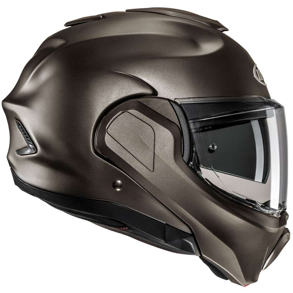Modularer Motorradhelm P/J Hjc F100 Semi Flat Titanium
