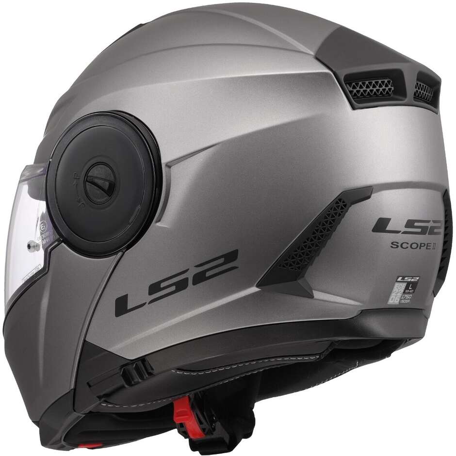 Modularer Motorradhelm P/J LS2 FF902 SCOPE II SOLID Matt Titanium