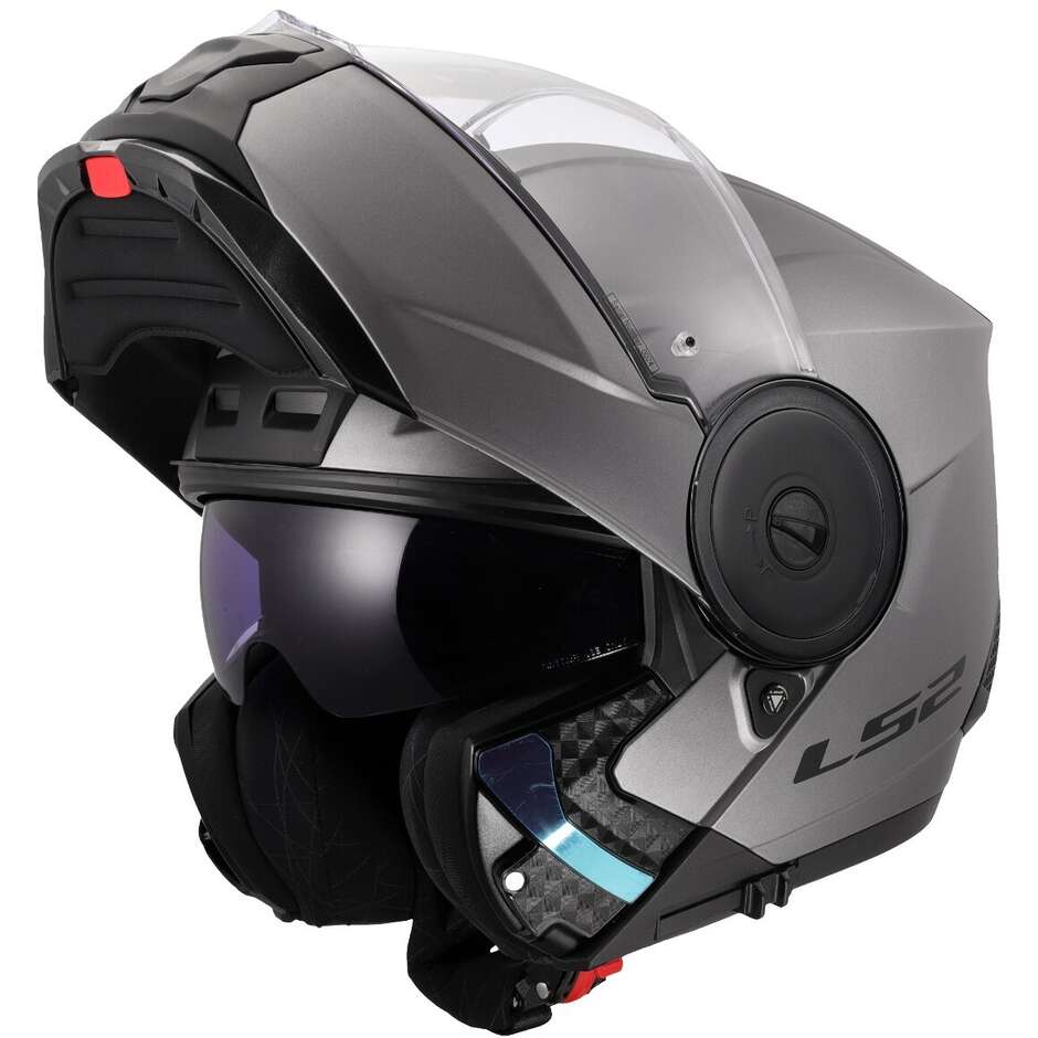 Modularer Motorradhelm P/J LS2 FF902 SCOPE II SOLID Matt Titanium