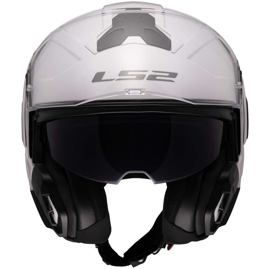 Modularer Motorradhelm P/J LS2 FF910 ADVANT II SOLID Weiß