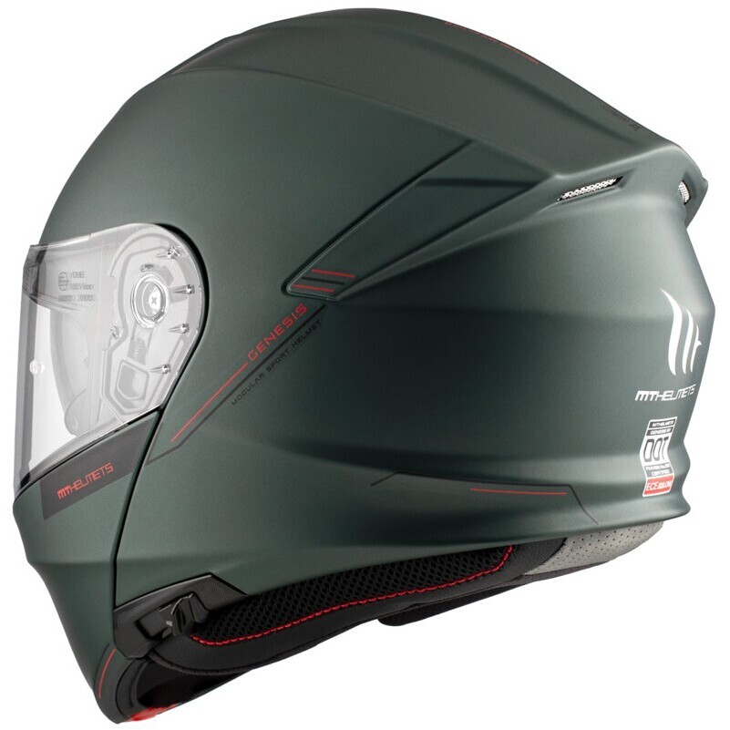 Modularer Motorradhelm P/J Mt Helm GENESIS SV S Solid A6 Mattgrün