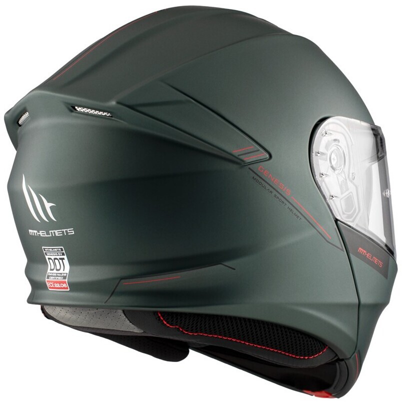 Modularer Motorradhelm P/J Mt Helm GENESIS SV S Solid A6 Mattgrün