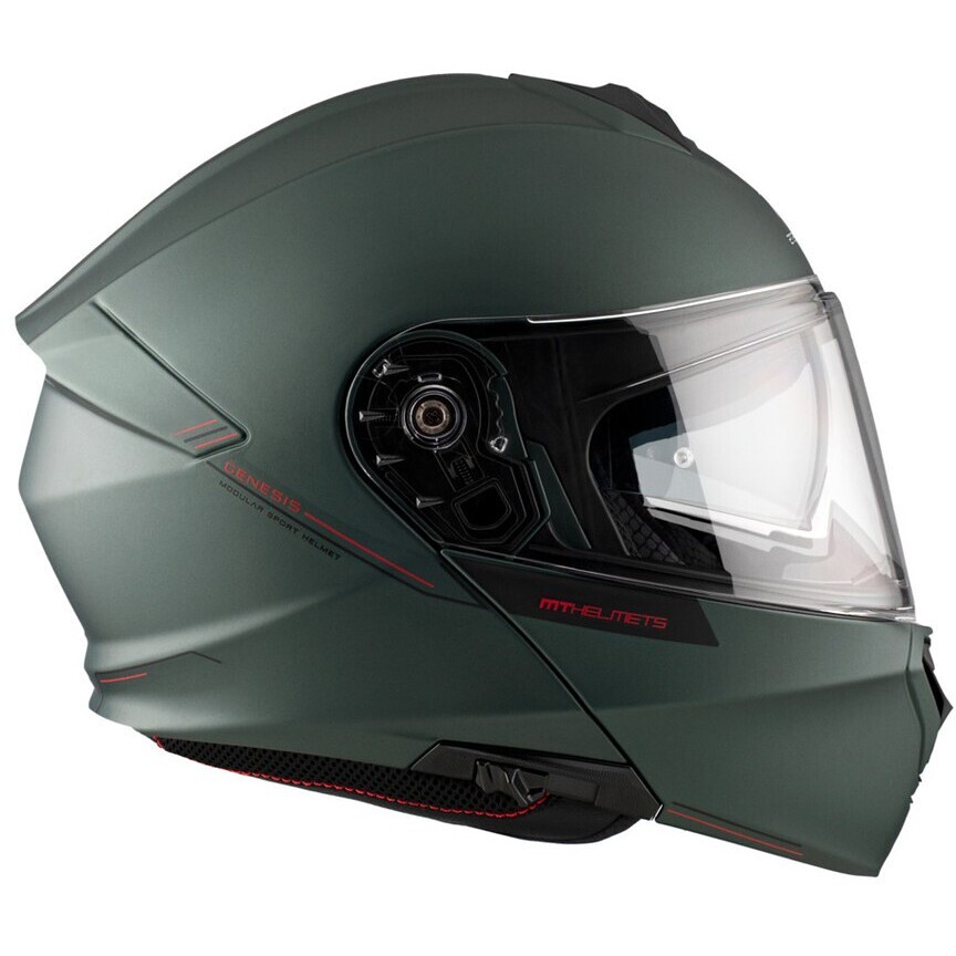 Modularer Motorradhelm P/J Mt Helm GENESIS SV S Solid A6 Mattgrün