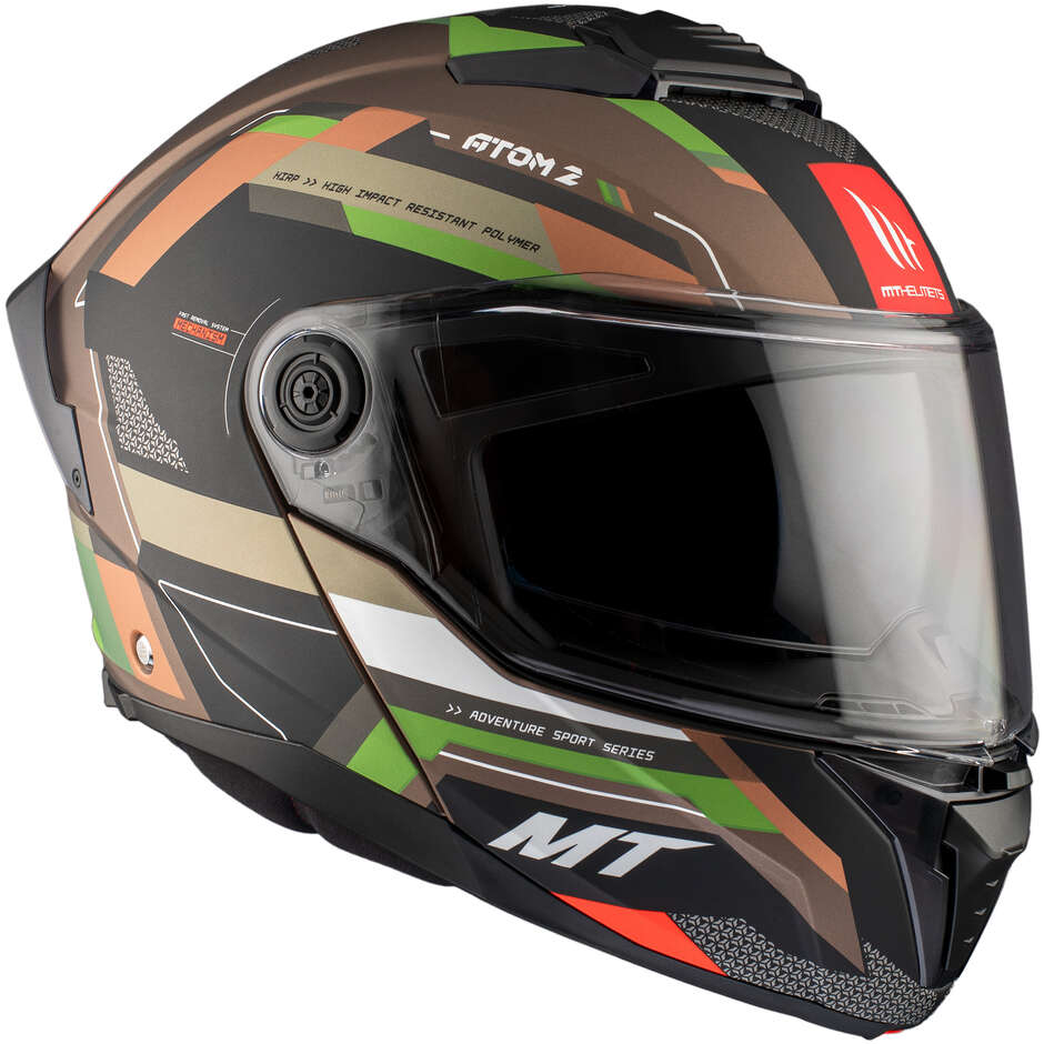 Modularer Motorradhelm P/J Mt Helmets ATOM 2 SV BAST A6 Matt