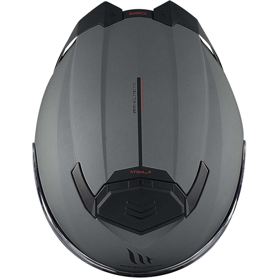 Modularer Motorradhelm P/J Mt Helmets ATOM 2 SV SOLID A2 Matt Titanium