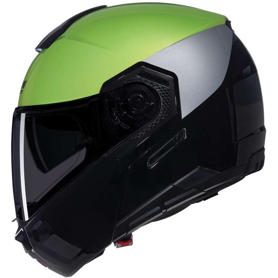 Modularer Motorradhelm P/J Nolan N90-3 06 SONDERLACKIERUNG 341 Impulse Green Glossy Black