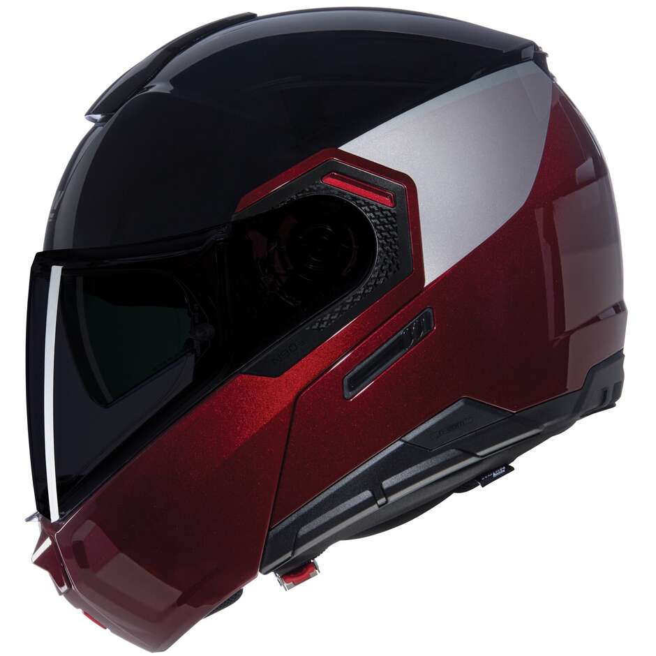 Modularer Motorradhelm P/J Nolan N90-3 06 SONDERLACKIERUNG 344 Glänzend Schwarz Rot