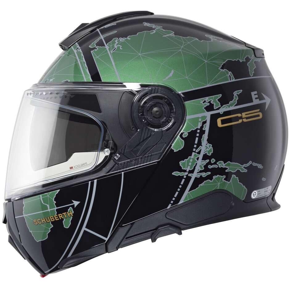 Modularer Motorradhelm P/J Schuberth C5 GLOBE Grün