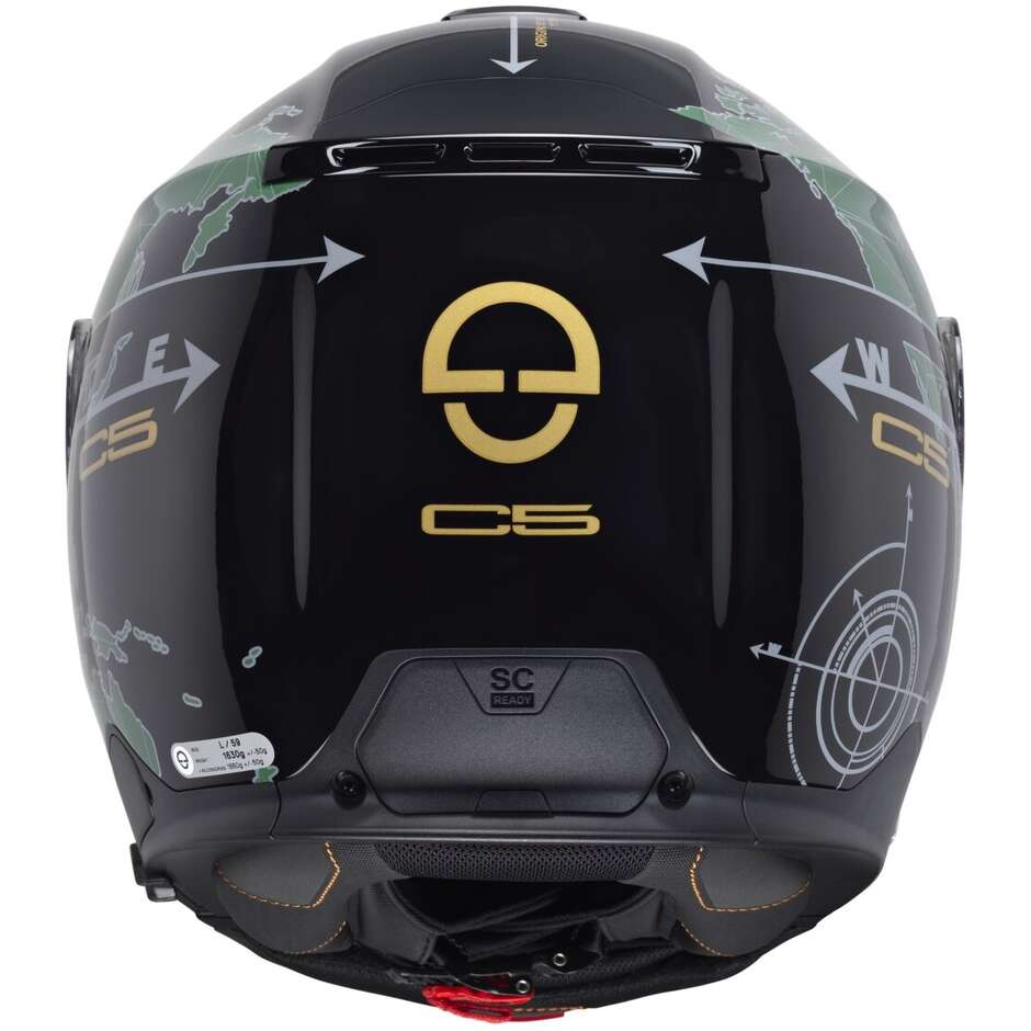 Modularer Motorradhelm P/J Schuberth C5 GLOBE Grün