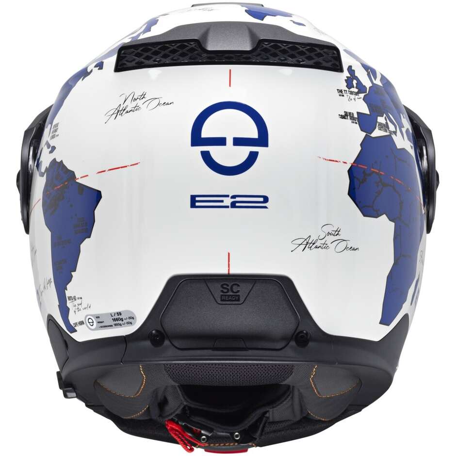 Modularer Motorradhelm P/J Schuberth E2 ATLAS Blau