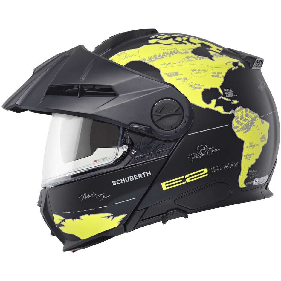 Modularer Motorradhelm P/J Schuberth E2 ATLAS Gelb
