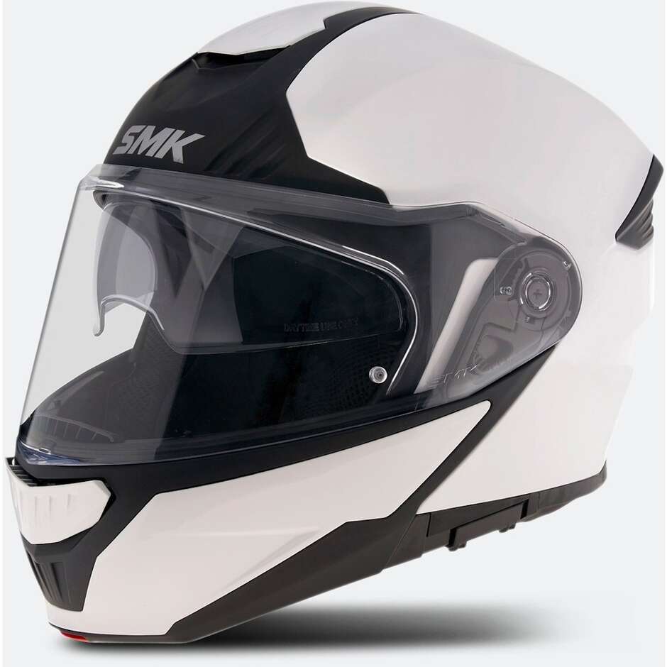 Modularer Motorradhelm P/J SMK Gullwing Solid GL100 Weiß