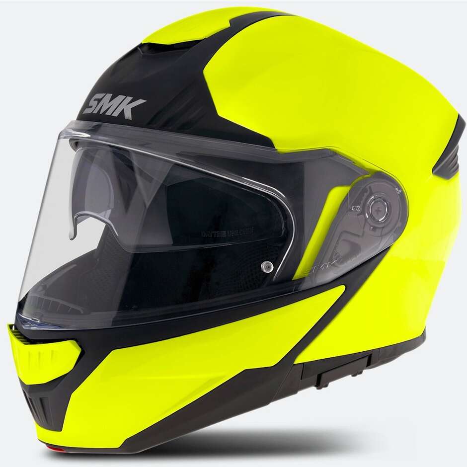 Modularer Motorradhelm P/J SMK Gullwing Solid HV400 Fluoreszierendes Gelb