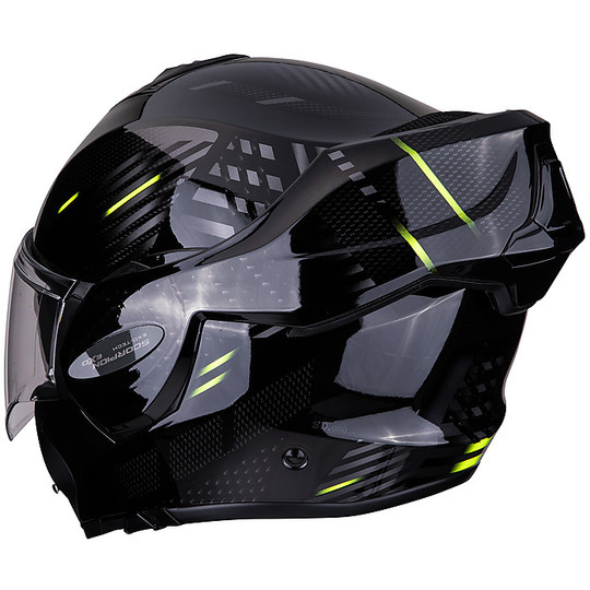 Modularer Motorradhelm Scorpion EXO TECH PULSE Glossy Black