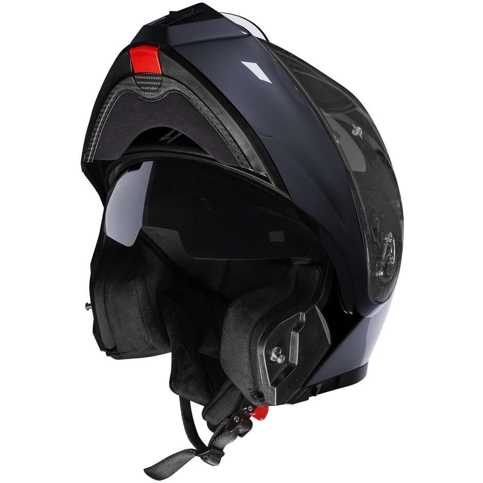 Modularer Motorradhelm Stormer SLIDE Solid Black Pearl