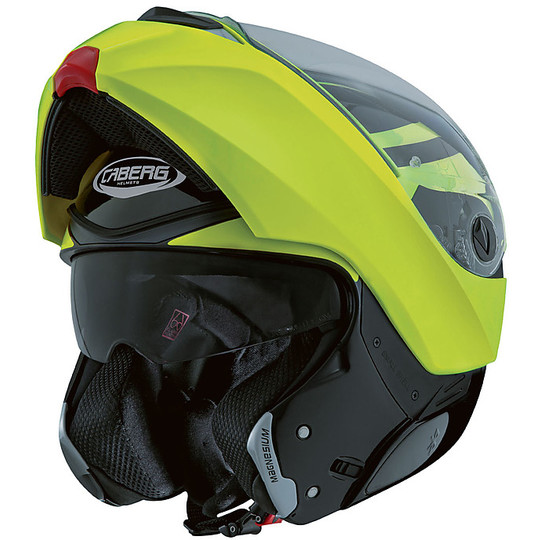 Modus Modular Motorcycle Helmet Caberg Duale Hivizion Black Fluorescent Yellow