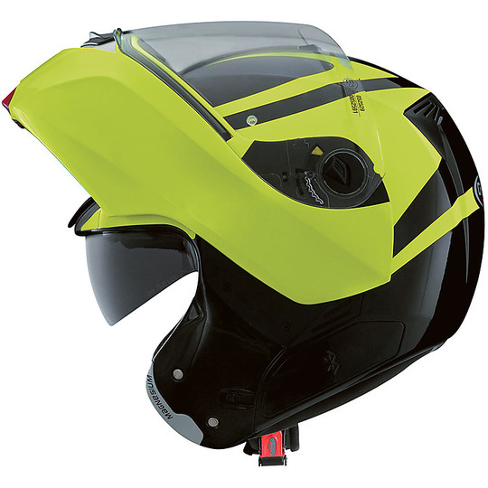 Modus Modular Motorradhelm Caberg Duale Hivizion Schwarz gelb fluoreszierend