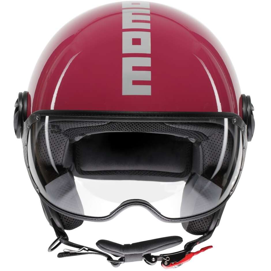 Momo Design FGTR CLASSIC Candy Fuchsia Weißer Motorrad-Jethelm