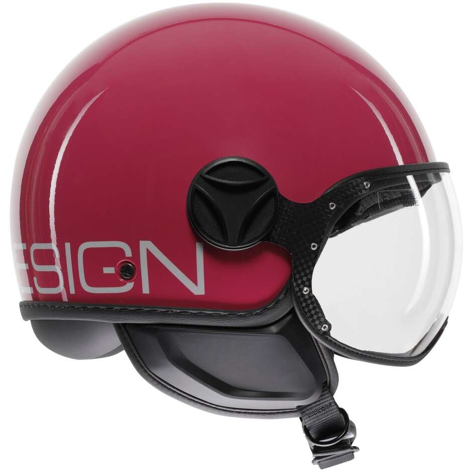 Momo Design FGTR CLASSIC Candy Fuchsia Weißer Motorrad-Jethelm