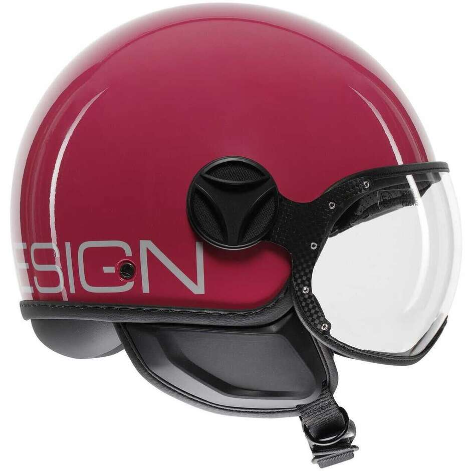 Momo Design FGTR CLASSIC Candy Fuchsia Weißer Motorrad-Jethelm