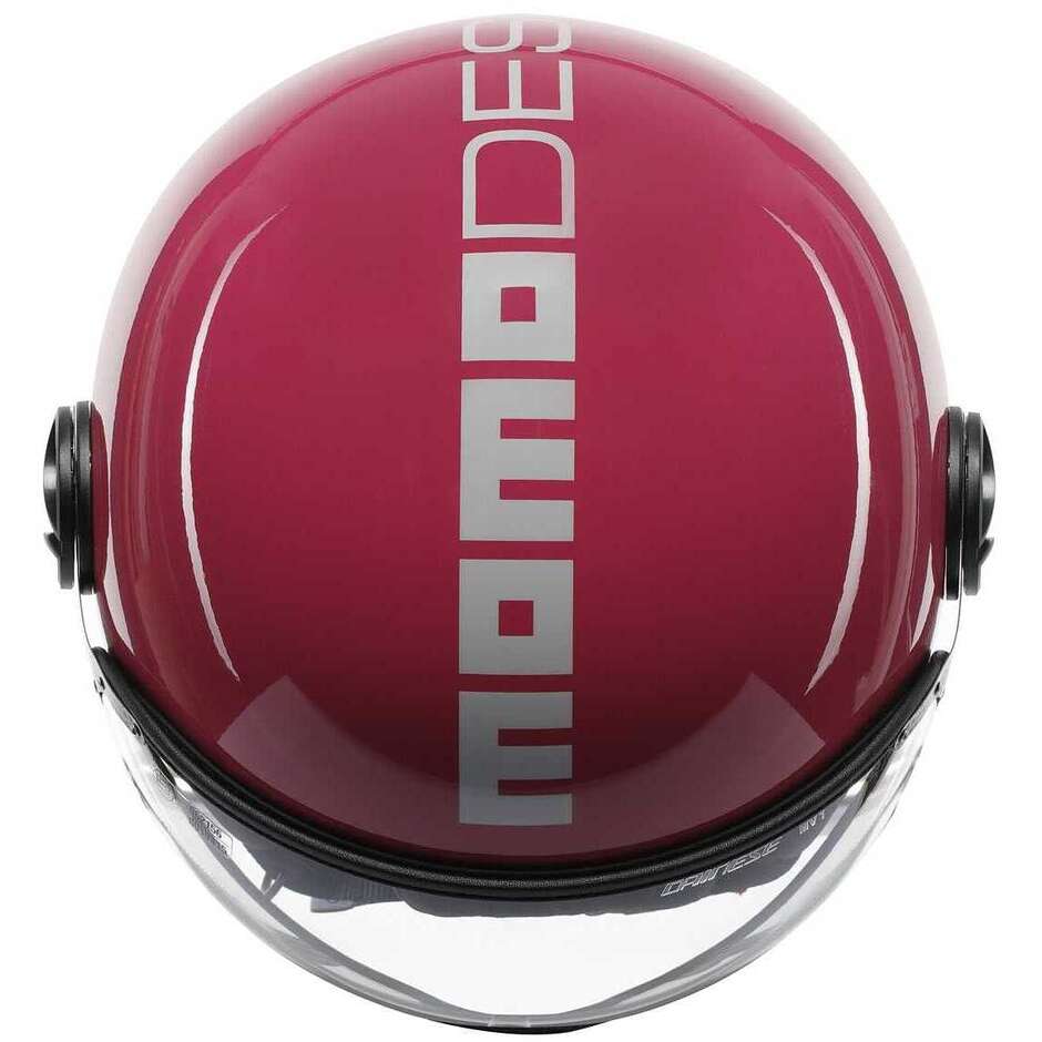 Momo Design FGTR CLASSIC Candy Fuchsia Weißer Motorrad-Jethelm