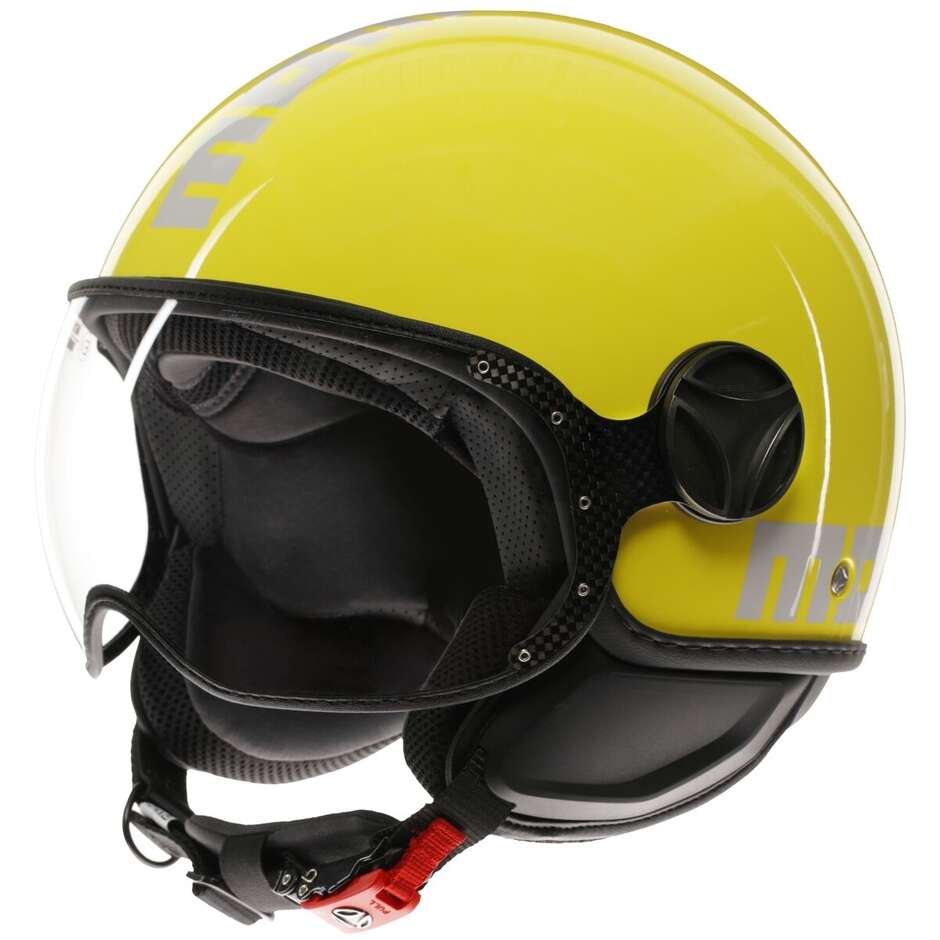 Momo Design FGTR CLASSIC Candy Jet Motorcycle Helmet Yellow White