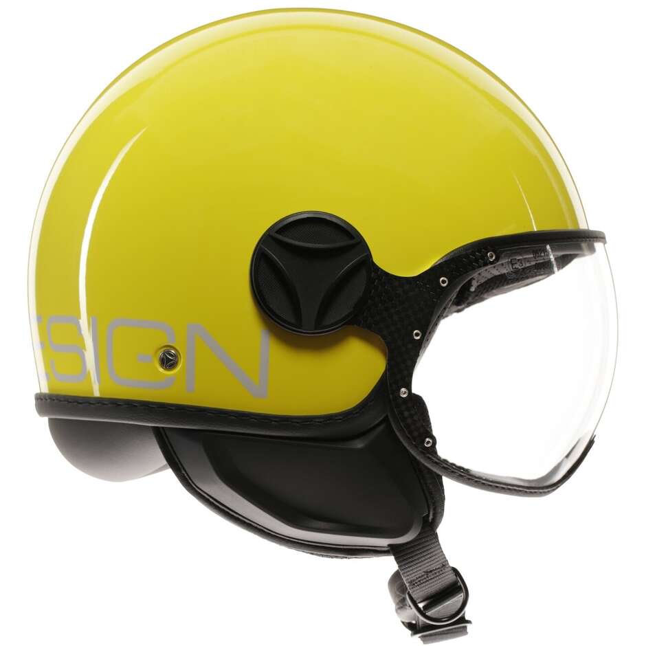 Momo Design FGTR CLASSIC Candy Jet Motorcycle Helmet Yellow White