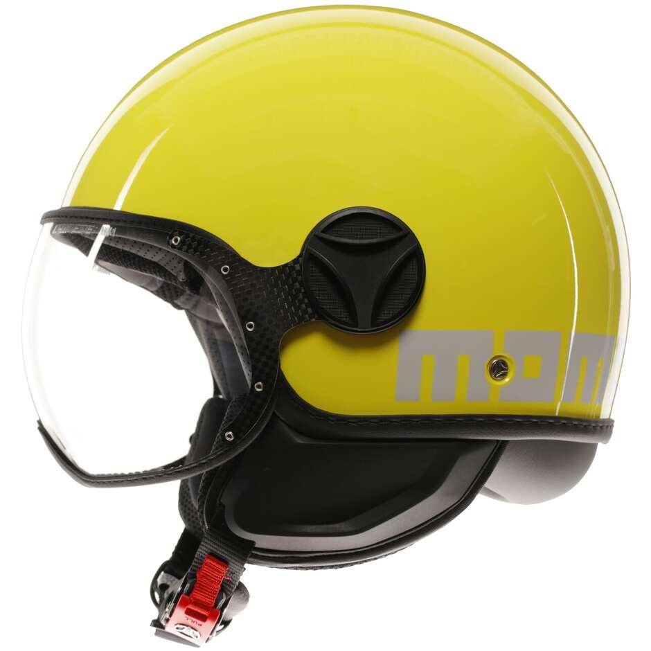 Momo Design FGTR CLASSIC Candy Jet Motorcycle Helmet Yellow White
