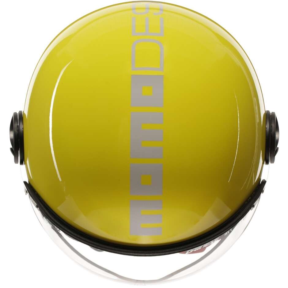 Momo Design FGTR CLASSIC Candy Jet Motorcycle Helmet Yellow White